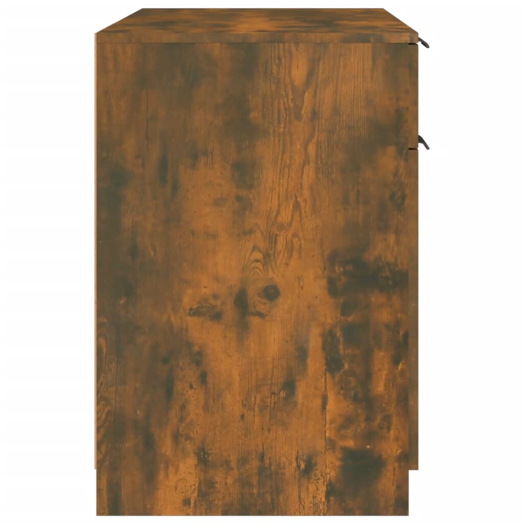 vidaXL Desk Smoked Oak 100x50x75 cm Engineered Wood