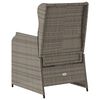 vidaXL Reclining Garden Chairs 2 pcs with Cushions Grey Poly Rattan