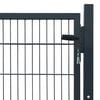 vidaXL 2D Fence Gate (Single) Anthracite Grey 106 x 130 cm