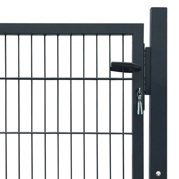 vidaXL 2D Fence Gate (Single) Anthracite Grey 106 x 130 cm