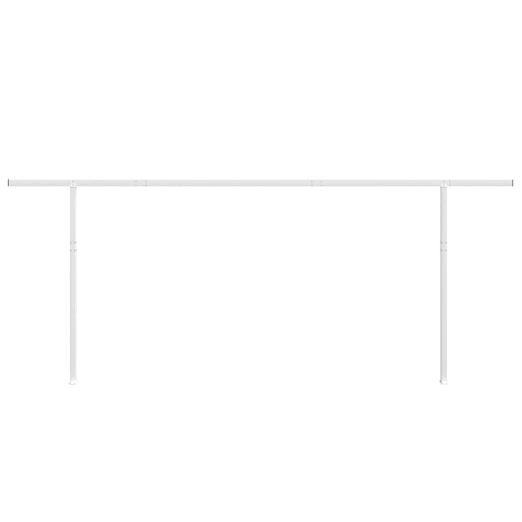 vidaXL Awning Post Set White 600x245 cm Iron