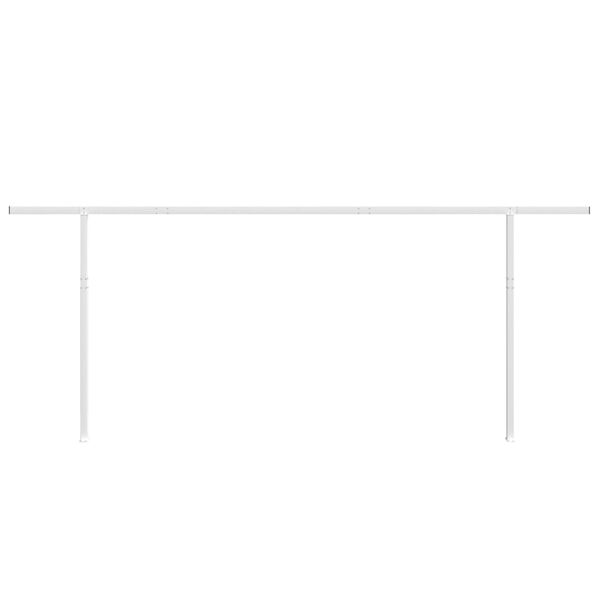 vidaXL Awning Post Set White 600x245 cm Iron