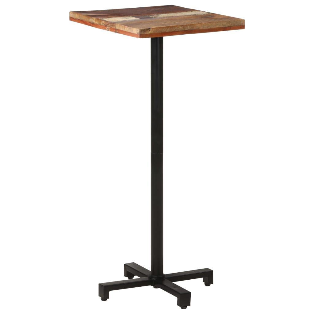 vidaXL Bistro Table Square 50x50x110 cm Solid Reclaimed Wood