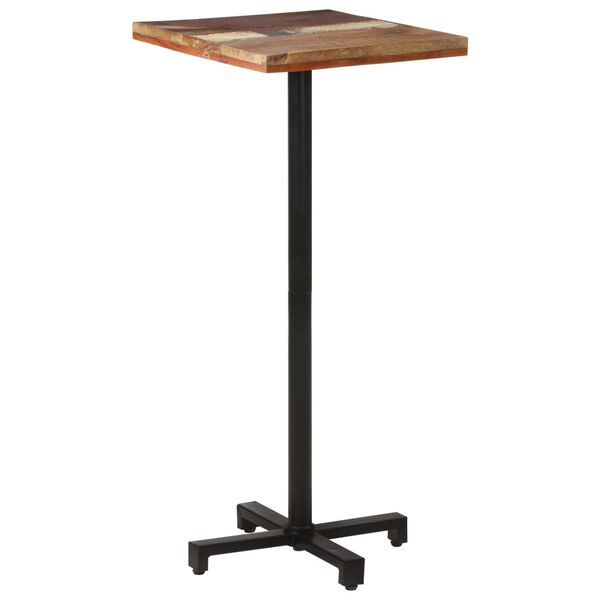 vidaXL Bistro Table Square 50x50x110 cm Solid Reclaimed Wood