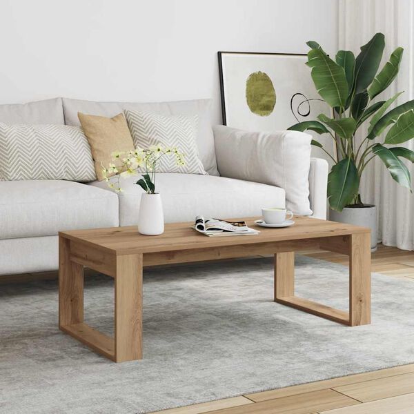 vidaXL Coffee Table Artisan Oak 102x50x35 cm Engineered Wood