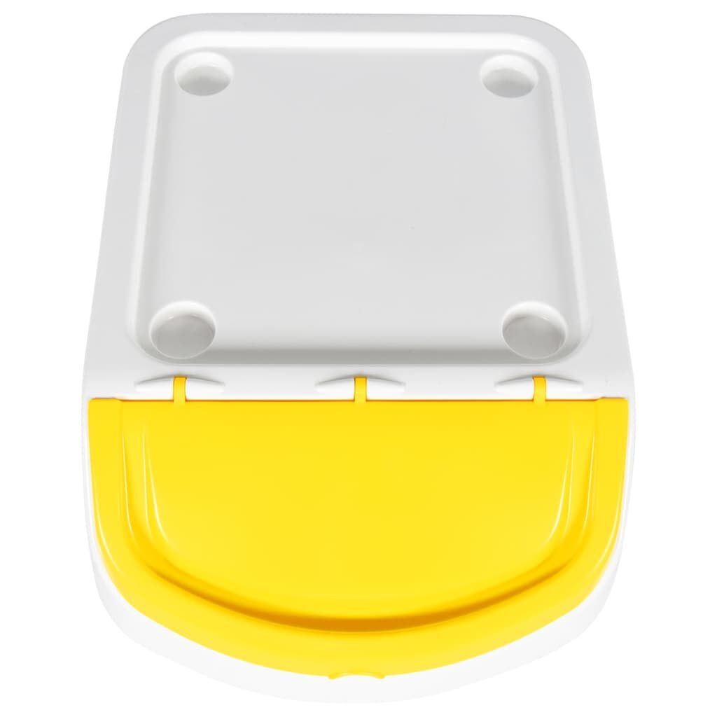 vidaXL Stackable Waste Bins with Lids 3 pcs White PP 120 L