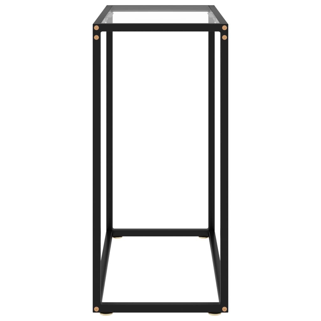 vidaXL Console Table Transparent 60x35x75 cm Tempered Glass