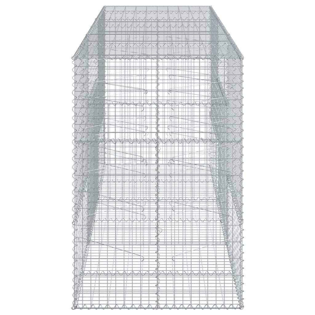 vidaXL Gabion Basket with Cover 300x100x150 cm Galvanised Iron