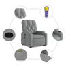 vidaXL Stand up Massage Recliner Chair Light Grey Fabric