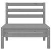 vidaXL Garden Middle Sofa Grey Solid Wood Pine