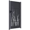 vidaXL Garden Gate Anthracite 100x175 cm Steel Grass Design
