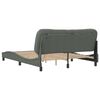 vidaXL Bed Frame with LED without Mattress "Hvar" Dark Grey 152x203 cm Queen Fabric