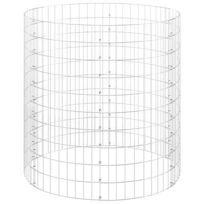 vidaXL Circular Gabion Pole Galvanised Steel Ø100x100 cm