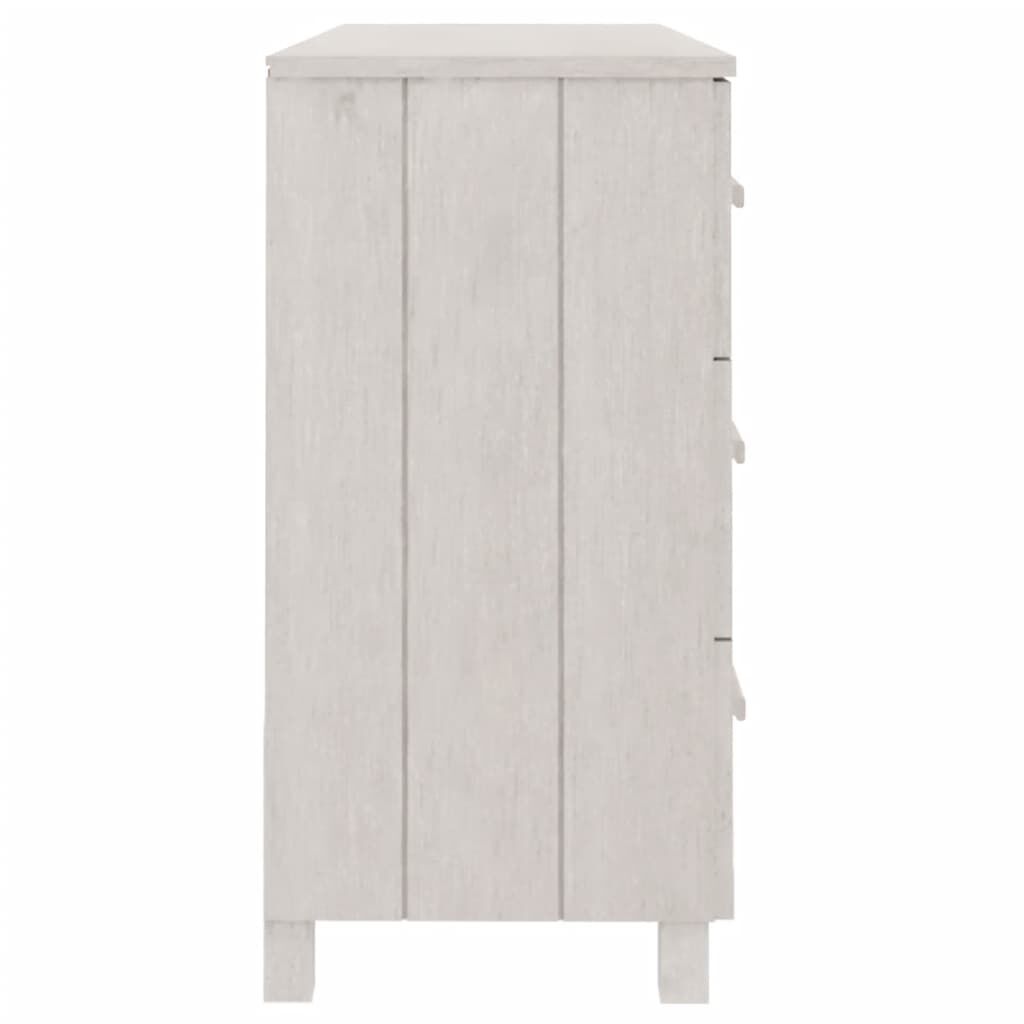 vidaXL Sideboard HAMAR White 113x40x80 cm Solid Wood Pine