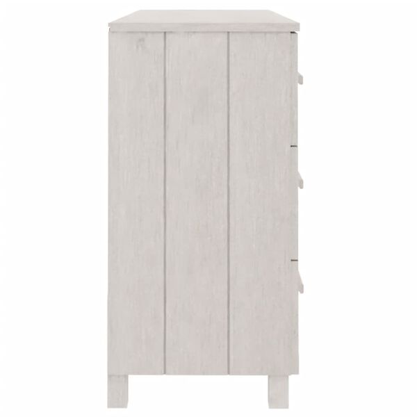 vidaXL Sideboard HAMAR White 113x40x80 cm Solid Wood Pine