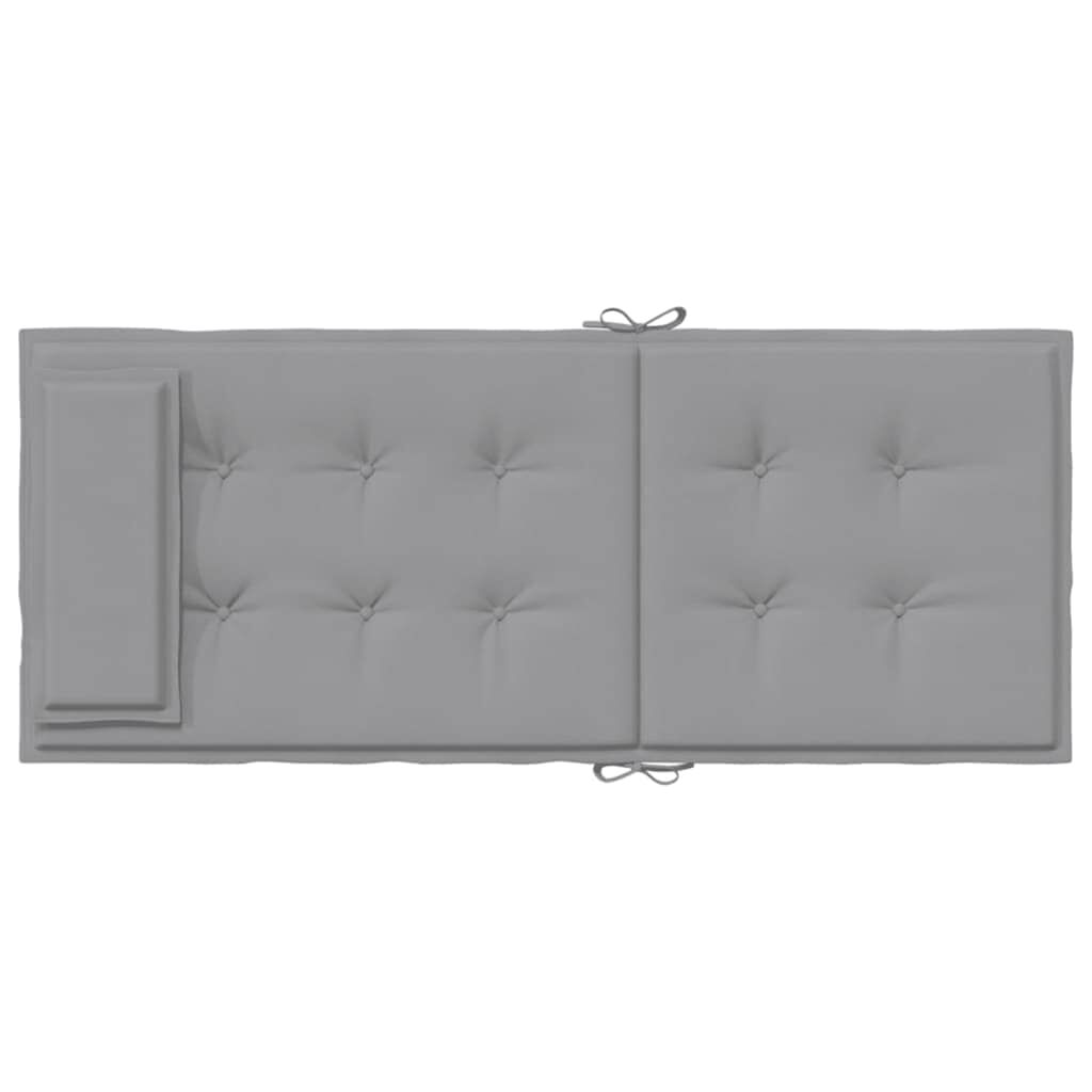 vidaXL Highback Chair Cushions 2 pcs Grey Oxford Fabric