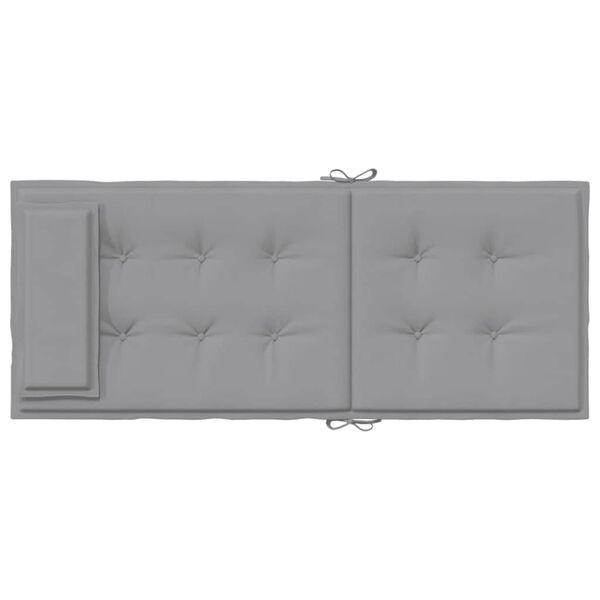 vidaXL Highback Chair Cushions 2 pcs Grey Oxford Fabric