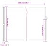 vidaXL Retractable Side Awning White 170x300 cm