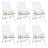 vidaXL Chair Cushions 6 pcs Cream White 40x40x7 cm Oxford Fabric