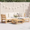 vidaXL 5 Piece Garden Lounge Set with Cushions Solid Wood Acacia