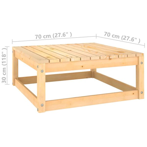 vidaXL 5 Piece Garden Lounge Set with Cushions Solid Pinewood