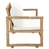 vidaXL 2 Seater Garden Sofa with Cushions Bamboo