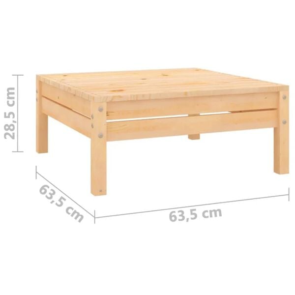 vidaXL 3 Piece Garden Lounge Set Solid Pinewood