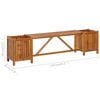 vidaXL Garden Bench with 2 Planters 150x30x40 cm Solid Acacia Wood