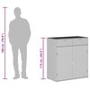 vidaXL Garden Storage Cabinet Beige 105x55x113 cm Poly Rattan