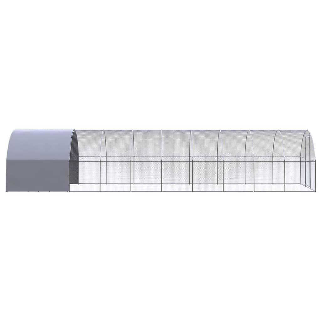 vidaXL Outdoor Chicken Coop 3x10x2 m Galvanised Steel
