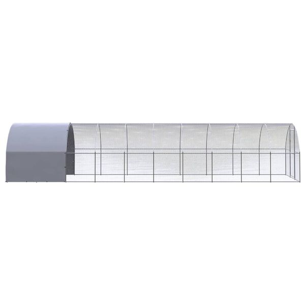 vidaXL Outdoor Chicken Coop 3x10x2 m Galvanised Steel