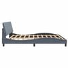 vidaXL Bed Frame without Mattress "Hanko" Dark Grey 193x203 cm Velvet