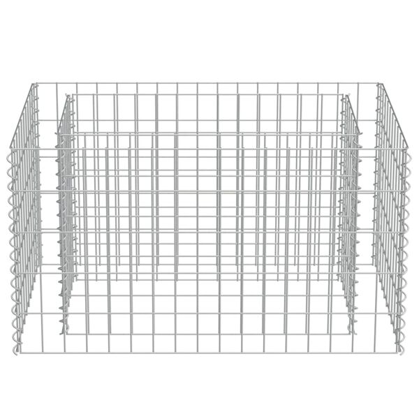 vidaXL Gabion Raised Bed Galvanised Steel 90x50x50 cm