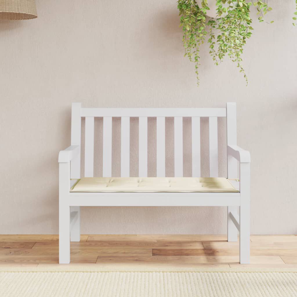 vidaXL Garden Bench Cushion Cream 120x50x3 cm Oxford Fabric