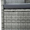 vidaXL 7 Piece Garden Dining Set with Cushions Grey