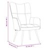 vidaXL Relaxing Chair with a Stool Dark Green Velvet
