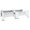 vidaXL Double Washing and Drying Machine Pedestal with Drawers White