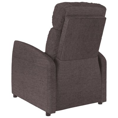 vidaXL Massage Chair Dark Brown Fabric