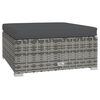 vidaXL 7 Piece Garden Lounge Set with Cushions Poly Rattan Grey