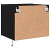 vidaXL Wall-mounted Bedside Cabinets with LED Lights 2 pcs Black