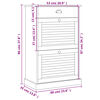 vidaXL Shoe Cabinet VIGO 60x35x96 cm Solid Wood Pine