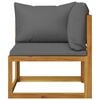 vidaXL 3-Seater Garden Sofa with Cushion Solid Acacia Wood