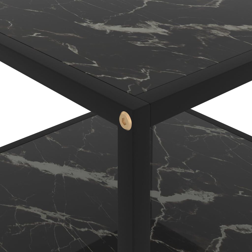 vidaXL Coffee Table Black 60x60x35 cm Tempered Glass