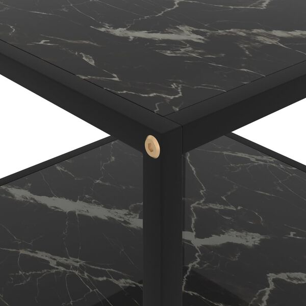 vidaXL Coffee Table Black 60x60x35 cm Tempered Glass