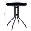 vidaXL 3 Piece Bistro Set Aluminium and Textilene Black