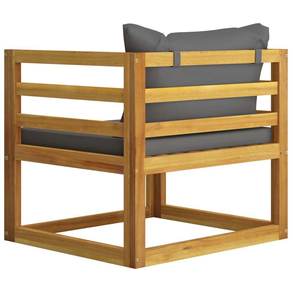 vidaXL 5 Piece Garden Lounge Set with Cushion Solid Acacia Wood