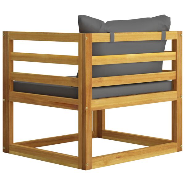 vidaXL 5 Piece Garden Lounge Set with Cushion Solid Acacia Wood