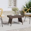 vidaXL Foldable Side Table Brown 60x40x38 cm Poly Rattan