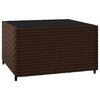 vidaXL 3 Piece Garden Lounge Set with Cushions Brown Poly Rattan