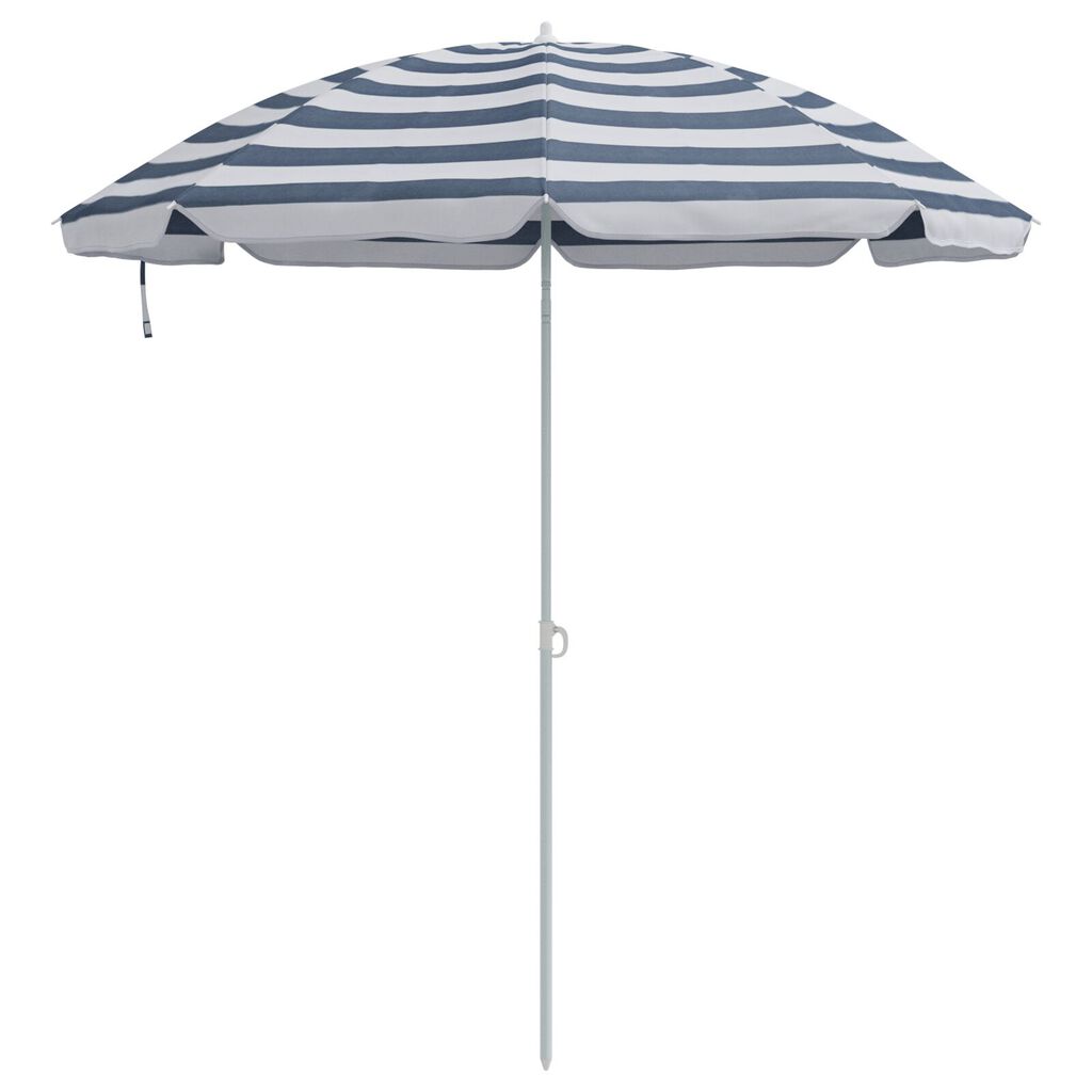 vidaXL Beach Parasol Blue 240 cm